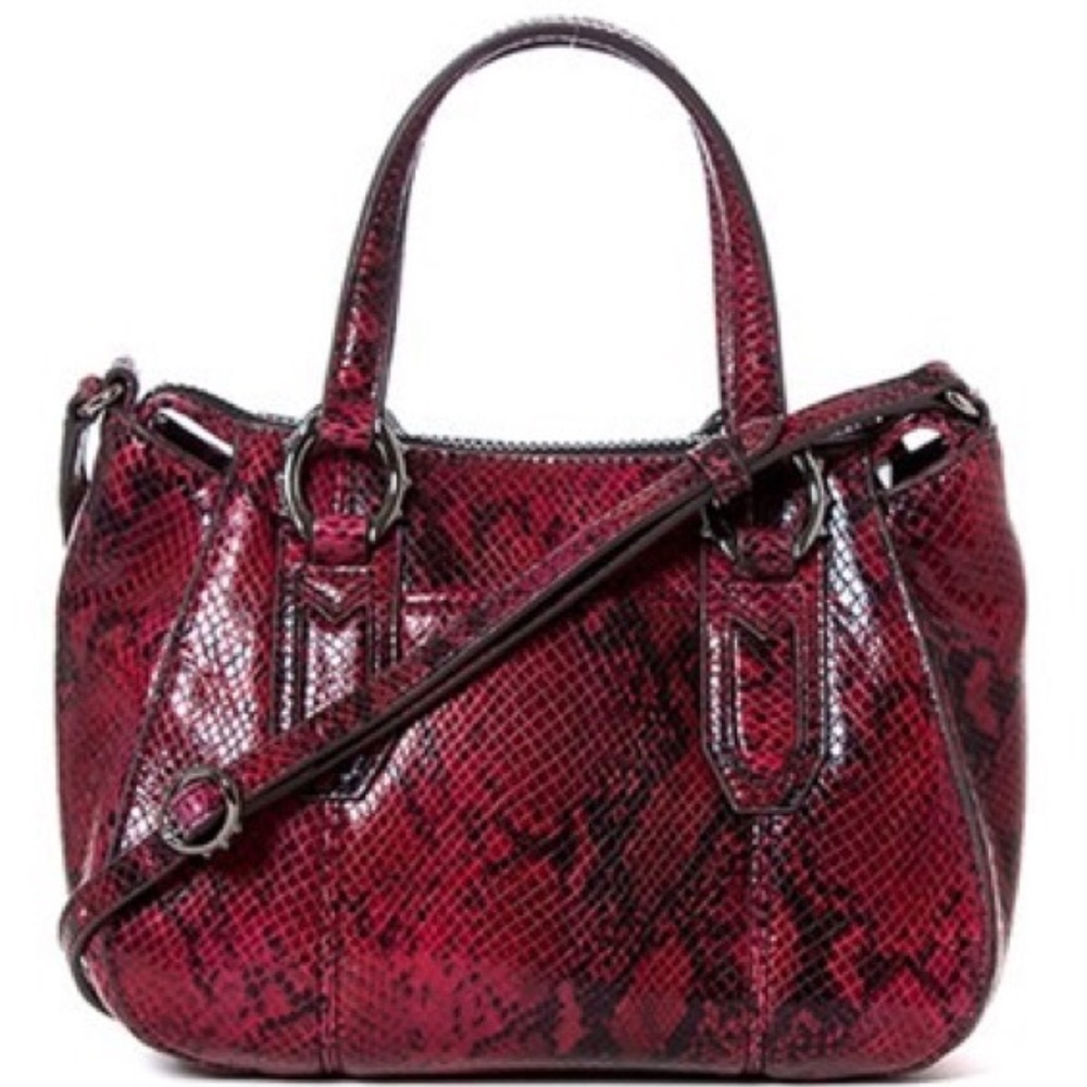 AIMEE KESTENBERG JADEN RED LEATHER SNAKE PURSE